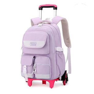 Kid's Girl Polyester Zipper Closure Mixed Colors School Backpack