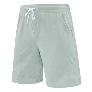 Men's Spandex Drawstring Closure Quick-Dry Solid Swimwear Shorts