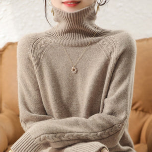 Women's Acrylic Turtleneck Full Sleeves Casual Pullover Sweater