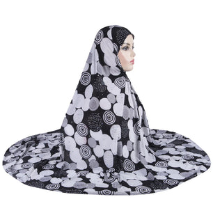 Women's Arabian Polyester Head Wrap Printed Pattern Casual Hijabs