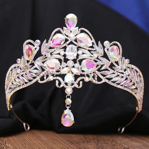 Women's Zinc Alloy Water Drop Pattern Tiaras Bridal Classic Crown