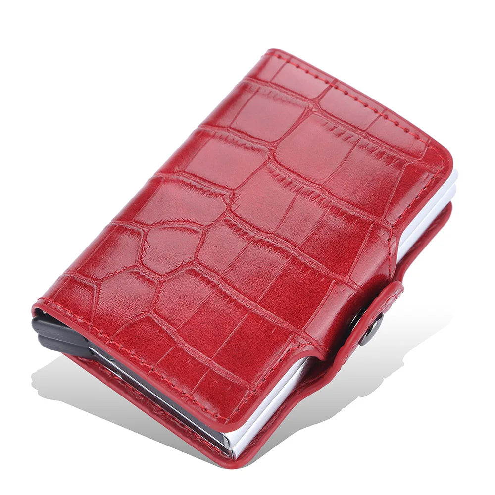 Men's PU Leather Card Holder Crocodile Pattern Trendy Wallets