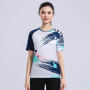 Women's Polyester O-Neck Short Sleeves Breathable Fitness Tops