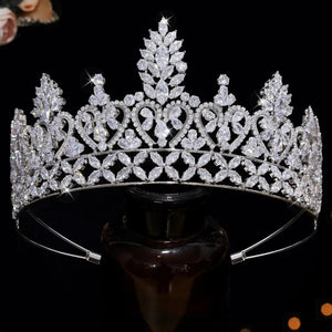 Women's Copper Plant Pattern Tiaras Elegant Bridal Wedding Crown