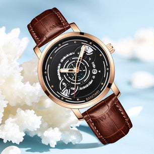 Women's Stainless Steel Round Shaped Waterproof Luxury Watch