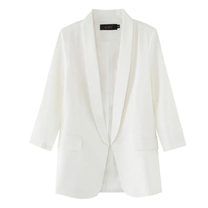 Women's Polyester Long Sleeves Single Breasted Casual Blazer