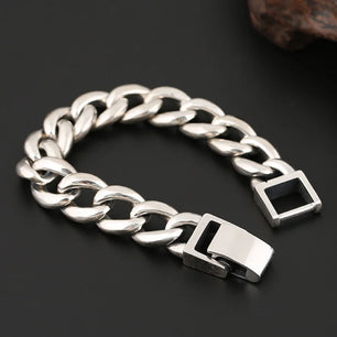 Men's 100% 925 Sterling Silver Geometric Shaped Ethnic Bracelet