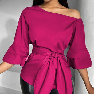 Women's Polyester Long Sleeves Solid Pattern Casual Wear Dress