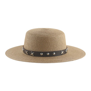 Women's Straw Solid Pattern Glamorous Sun Protection Brim Hat