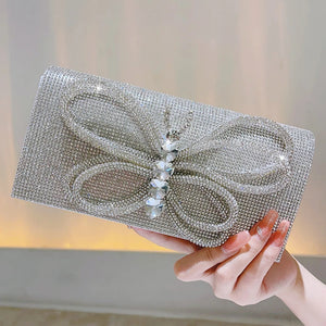 Women's Polyester Hasp Closure Sequined Pattern Wedding Clutch