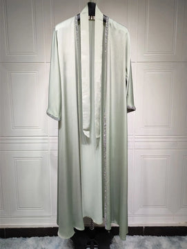 Women's Arabian Polyester Full Sleeve Solid Pattern Casual Abaya