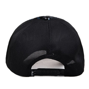 Women's Acrylic Adjustable Strap Sequined Casual Baseball Cap