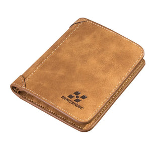 Men's Genuine Leather Card Holder Letter Pattern Trendy Wallets