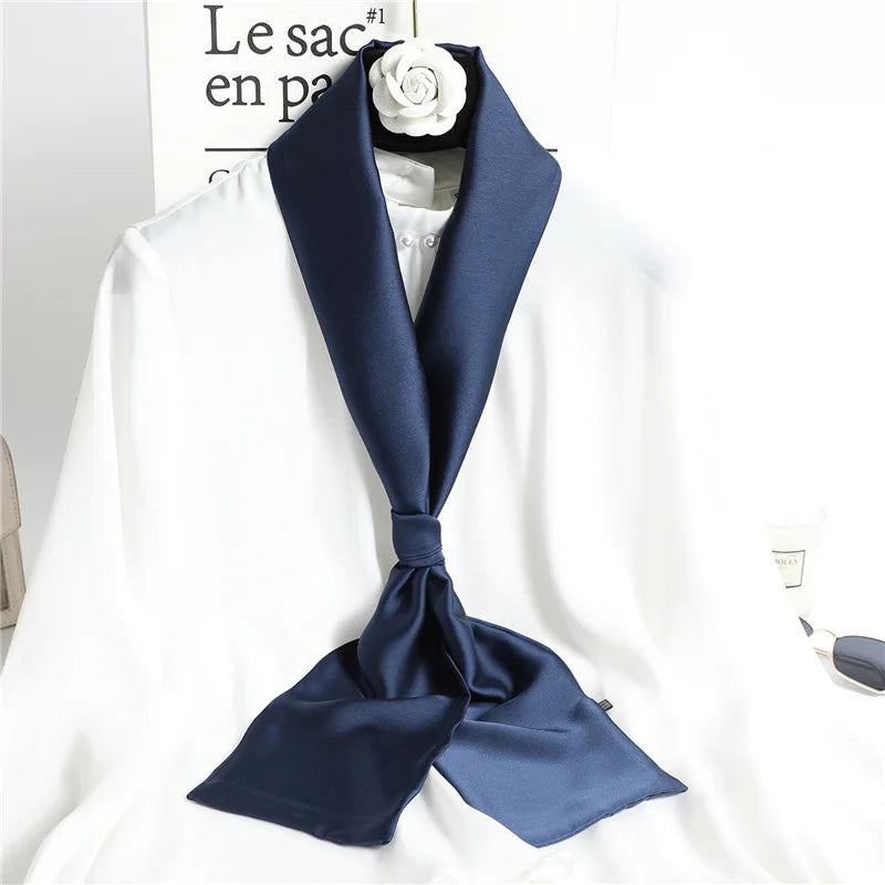 Women's Polyester Neck Wrap Solid Pattern Luxury Trendy Scarf