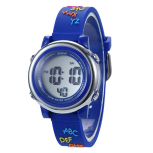 Kid's Alloy Buckle Clasp Digital Waterproof Electronic Wrist Watches