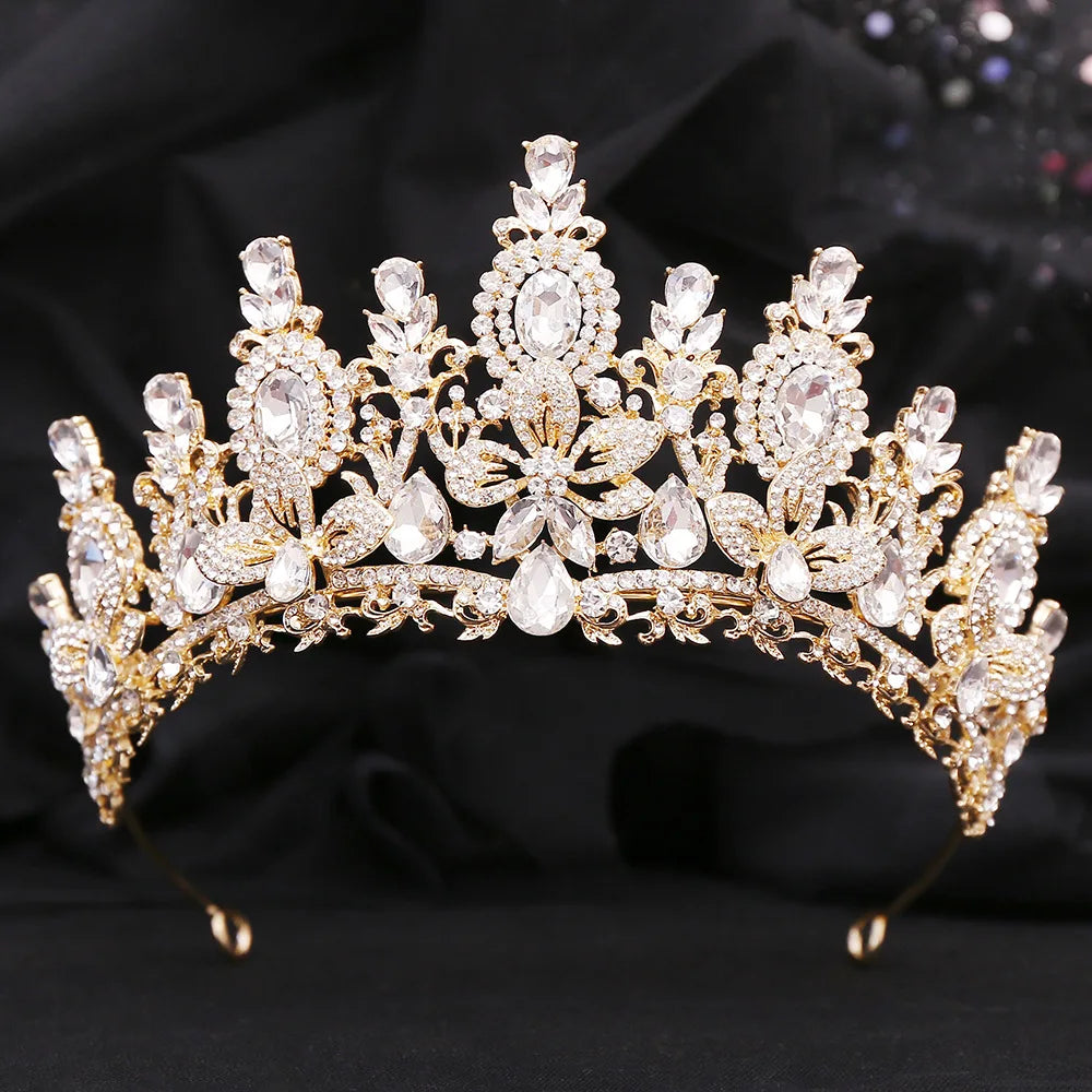 Women's Zinc Alloy Water Drop Pattern Tiaras Bridal Classic Crown