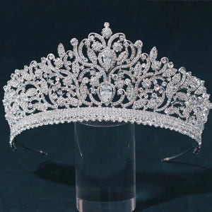 Women's Copper Water Drop Pattern Tiaras Bridal Wedding Crown