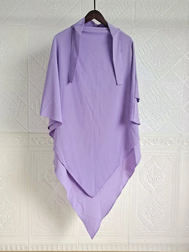 Women's Arabian Polyester Solid Pattern Casual Wear Long Hijabs