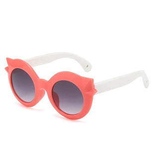 Kid's Plastic Frame Lens Polarized Cat Eye Shaped UV400 Sunglasses