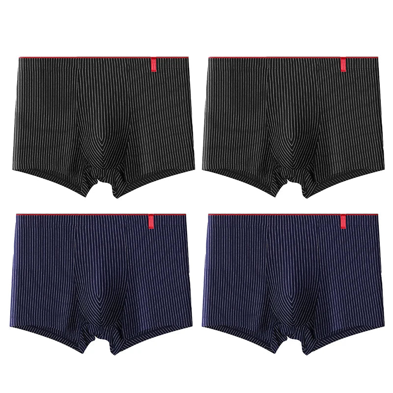 Men's Spandex Quick-Dry Striped Pattern Underpants Boxer Shorts