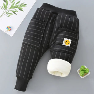 Kid's Girl Cotton Mid Waist Elastic Closure Casual Wear Trousers