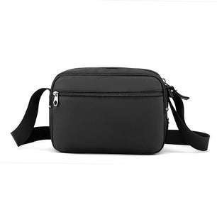 Men's Nylon Zipper Closure Silt Pocket Crossbody Shoulder Bag