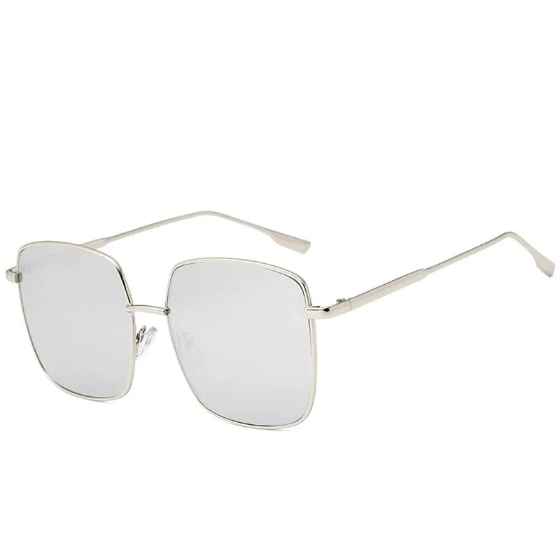 Women's Alloy Frame Acrylic Lens Square Shaped UV400 Sunglasses