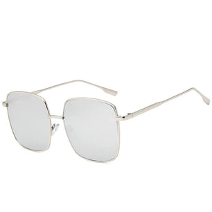 Women's Alloy Frame Acrylic Lens Square Shaped UV400 Sunglasses