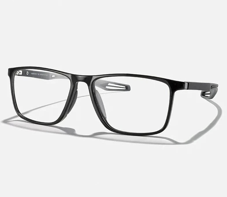 Men's Plastic Titanium Frame Full-Rim Rectangle Optical Glasses