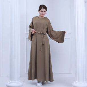 Women's Arabian Polyester Full Sleeve Solid Pattern Casual Abaya