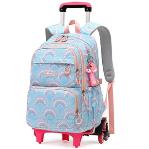 Kid's Nylon Zipper Closure Printed Waterproof School Backpack