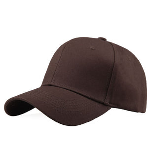 Men's Cotton Adjustable Strap Sun Protection Solid Baseball Cap