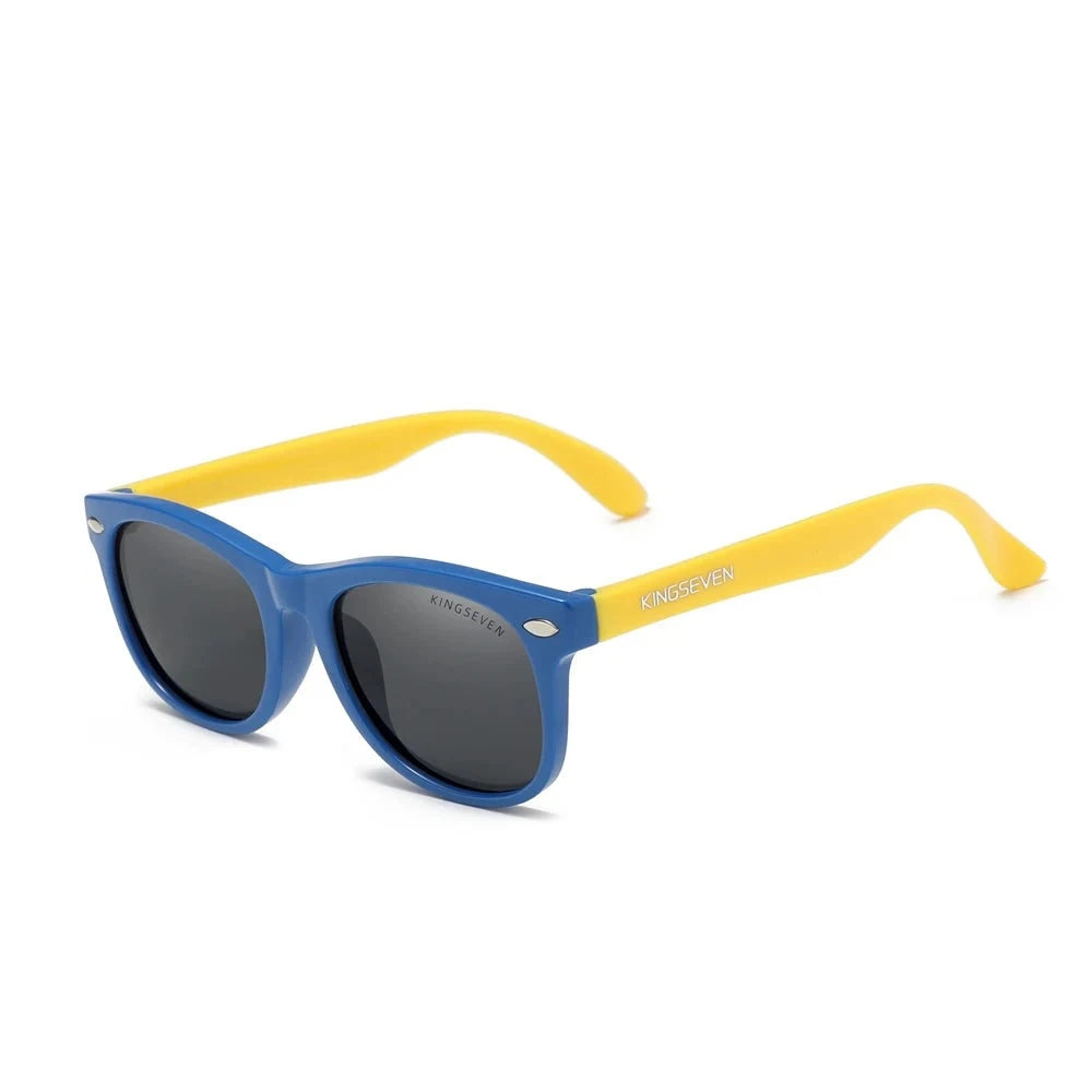 Kid's Polycarbonate Frame Square Shaped UV400 Trendy Sunglasses