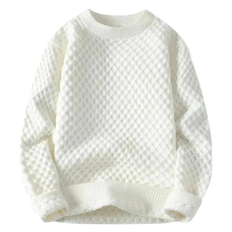 Men's Acrylic O-Neck Full Sleeves Pullovers Knitted Winter Sweater