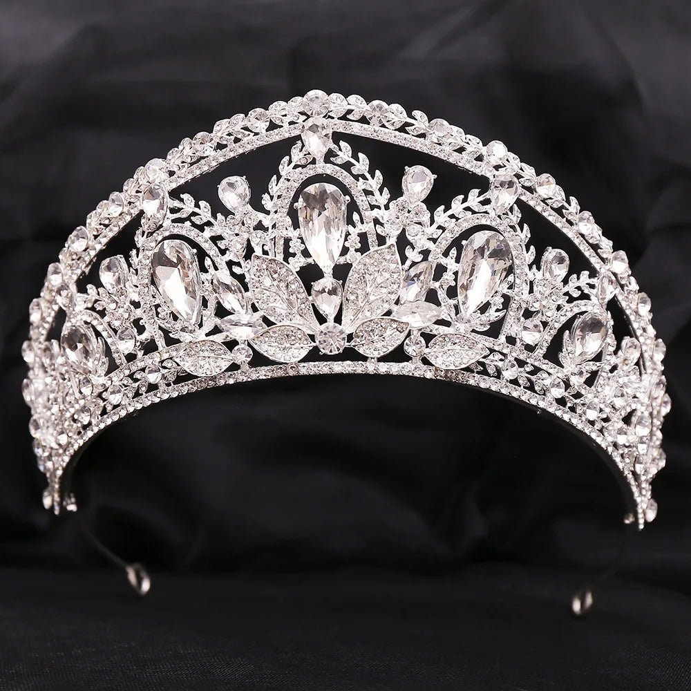 Women's Zinc Alloy Water Drop Pattern Tiaras Bridal Wedding Crown