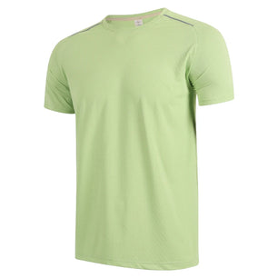 Men's Nylon Short Sleeve Pullover Closure Sportswear T-Shirt