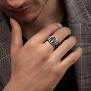 Men's Metal  Stainless Steel Round Shaped Wedding Anniversary Ring