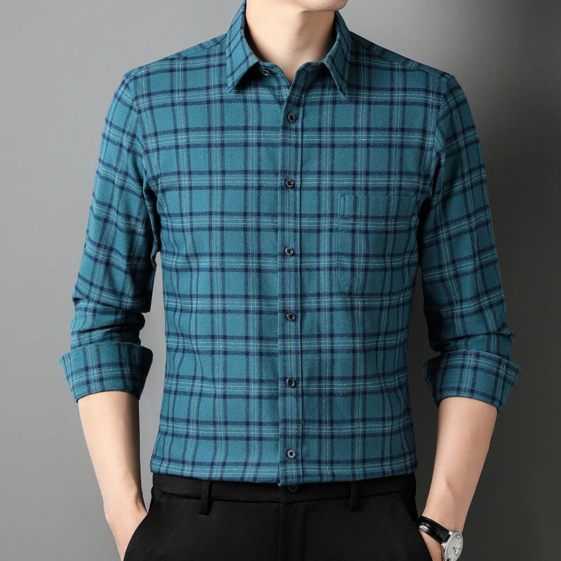 Men's Cotton Turndown Collar Full Sleeves Casual Wear Shirts