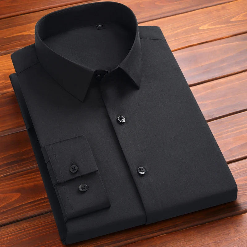 Men's Polyester Turn-Down Collar Full Sleeve Single Breasted Shirt