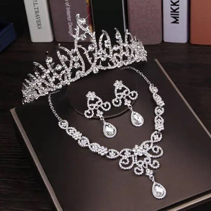 Women's Zinc Alloy Rhinestone Butterfly Bridal Crown Jewelry Sets