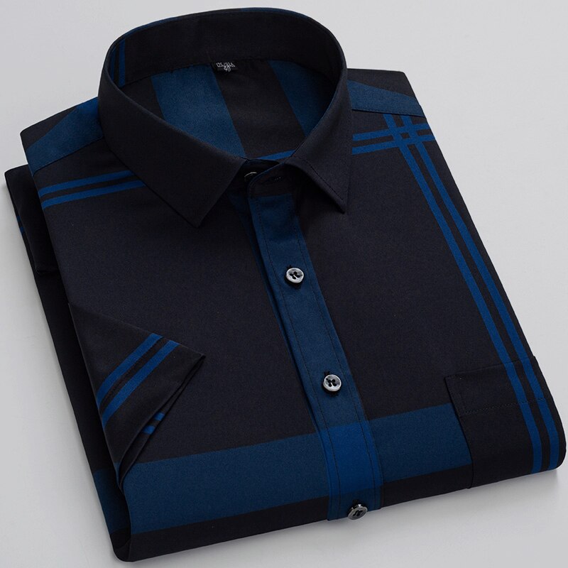 Men's Polyester Turn-Down Collar Single Breasted Casual Shirt