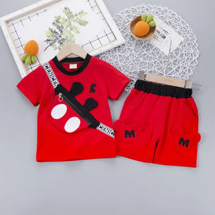 Kid's Polyester Short Sleeves Pullover Closure Printed Clothes