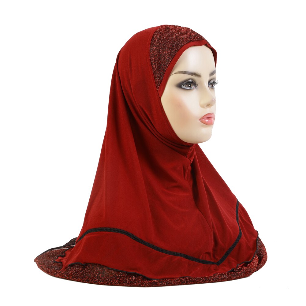 Women's Arabian Polyester Headwear Plain Pattern Casual Hijabs