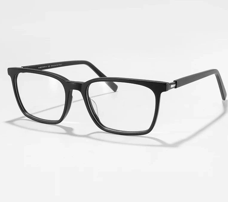 Men's Acetate Frame Full-Rim Square Shaped Trendy Prescription Glasses