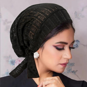 Women's Arabian Polyester Headwear Solid Pattern Turban Hijabs