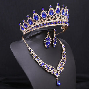 Women's Zinc Alloy Geometric Bridal Wedding Crown Jewelry Sets