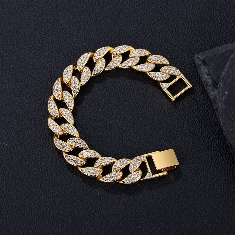 Men's Metal Zinc Alloy Geometric Pattern Hip-Hop Link Bracelet