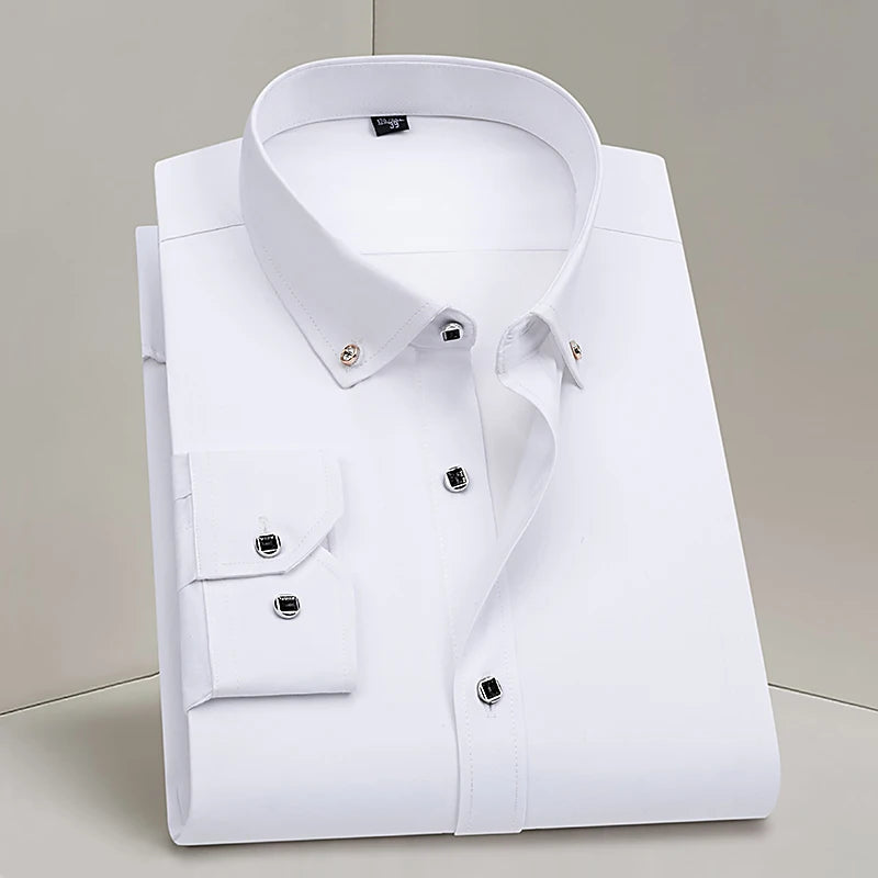 Men's Cotton Turndown Collar Full Sleeves Formal Wear Shirts