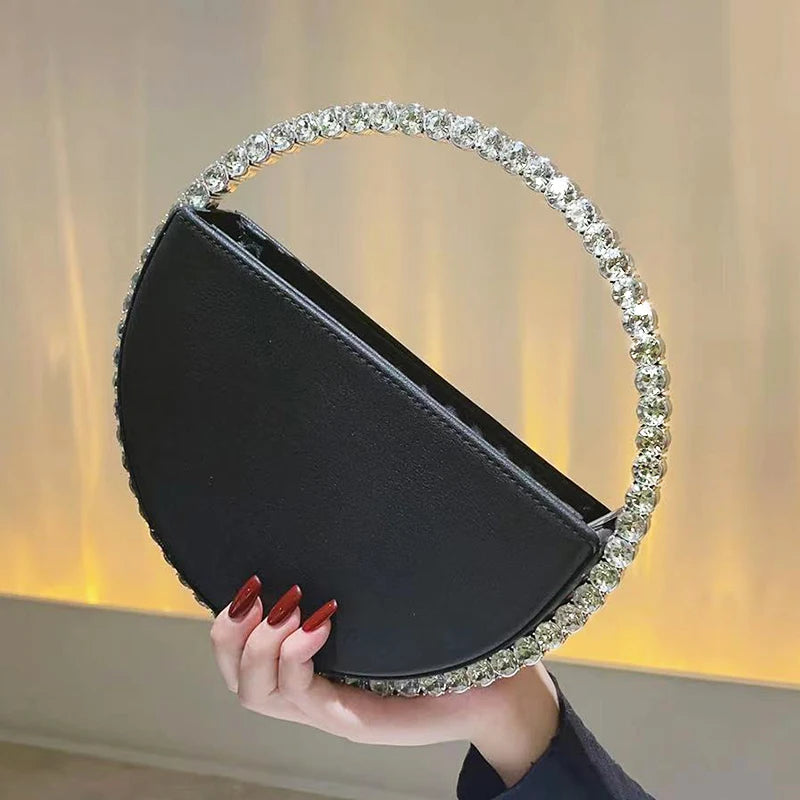 Women's Patent Leather Sequined Pattern Classic Wedding Clutch