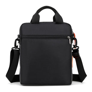 Men's Nylon Zipper Closure Silt Pocket Crossbody Shoulder Bag